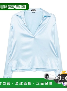 1h可退 香港直邮TOM FORD 女士T恤 FAX881TS2144UAC SS2026 蓝色