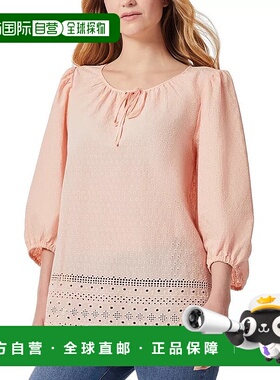 自营 Jones New York女式玫瑰色沙角麻领带领袖FTS1123-粉红色 美