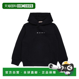 男童卫衣 长袖 M01576M00V00M900 黑色 连帽 AW2025 香港直邮MARNI