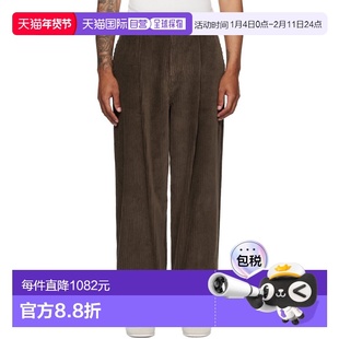 1h可退 香港直邮潮奢 Moschino 莫斯奇诺 男士 棕色 Toggle 长裤