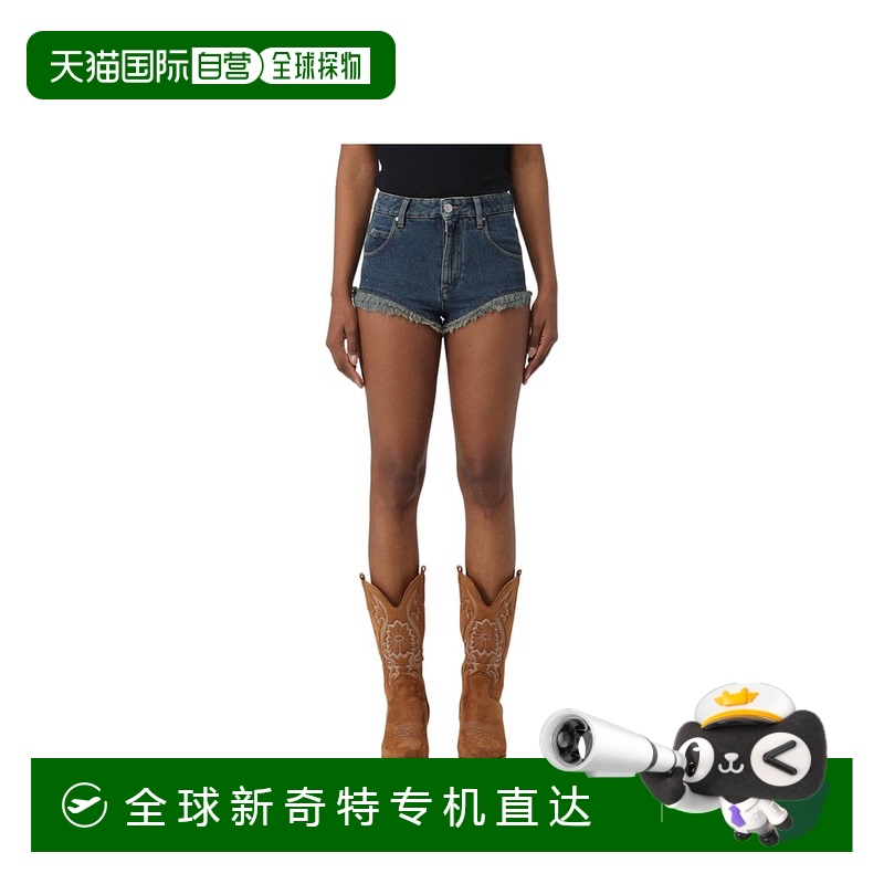 香港直邮Isabel Marant腰带环牛仔短裤 SH0033FBB1H04I