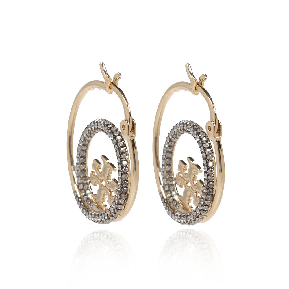 TORY BURCH 女士耳饰 1637340783 SS2025 金色 Logo earrings