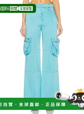 1h可退 香港直邮Blumarine 蓝色情人 女士 阔腿工装裤 2P084A