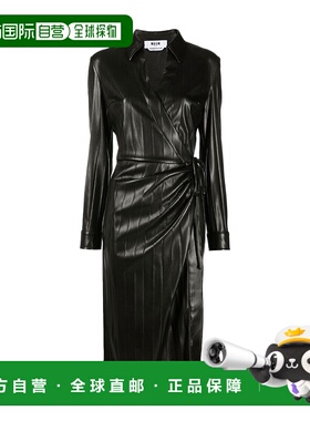 香港直邮MSGM 褶裥连衣裙 3341MDA04P22761599Black