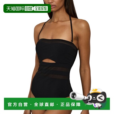 自营Reiss Luna Underwire Bandeau Cutout Swimsuit - black 美