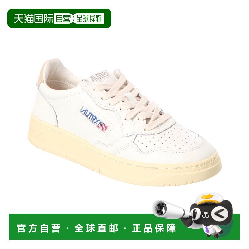 自营Autry Medalist皮革 & 绒面革运动鞋-白色 美国奥莱直发厚底