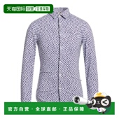 香港直邮BOSS blue蓝色 波士 1h可退 男士 花纹衬衫 舒适时尚