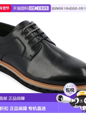 自营 vance co.Vance William纯趾德比-黑色 美国奥莱直发男鞋