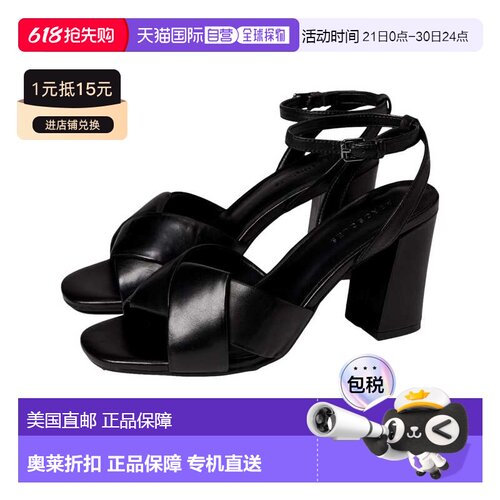 自营Aerosoles Lyra Heeled Sandal Black Leather  LYRA-002 Wom