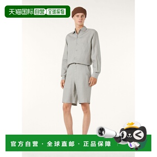 自营欧洲直邮Loro Piana 男士亚麻灰色衬衫外套