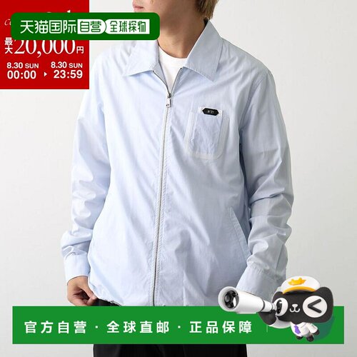 日本直邮N°21 男士长袖衬衫 棉质 拉链门襟 胸前口袋 Logo G042