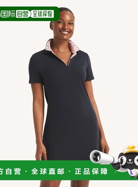 自营Nautica Womens Collared Short-Sleeve Dress - bit of blue