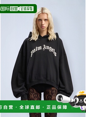 1h可退 香港直邮Palm Angels 棕榈天使 女士 黑色 Curved Logo Tr