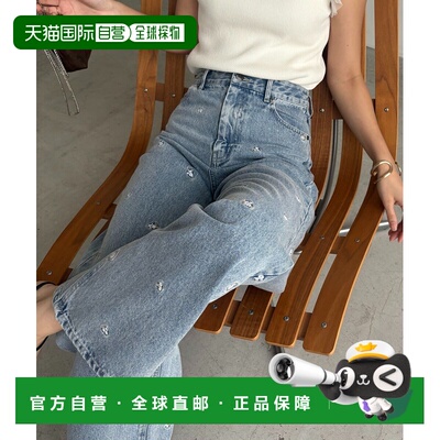 日本直邮CAPRICIEUX LE'MAGE 女士 高腰小碎花刺绣牛仔裤 LEZ1062
