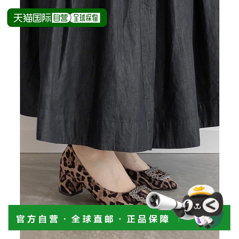 日本直邮RANDA VISUAL PARTS 厚底高跟鞋豹纹气质粗跟女鞋