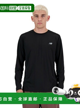 日本直邮 New Balance ESS长袖T恤男士款[MT41225] 黑色