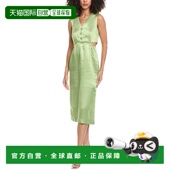 green 自营Sandro 美国奥莱直发 Blend Dress Woven Linen