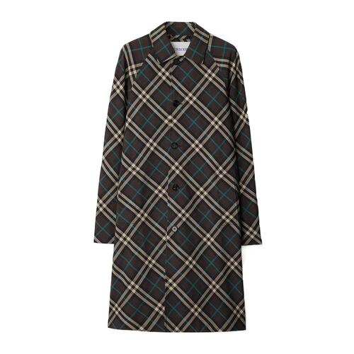 Burberry 单排扣格纹大衣 80918451
