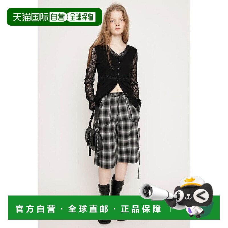 日本直邮SLY DAMAGE LACE CHECK MIDDLE 裤子 [SL3994EW030239]