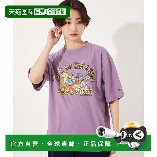 日本直邮SESAME STREET 卡通T恤 紫色