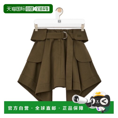 1h可退 香港直邮LOEWE 女士短裤 S540Y08XCU4160 SS2026 军绿色