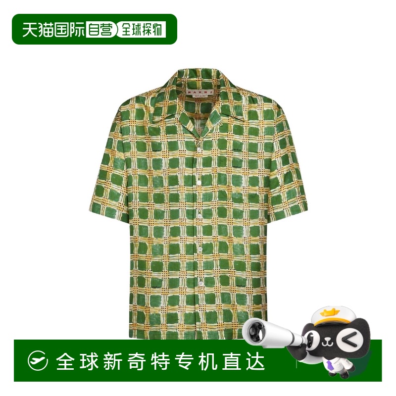香港直邮Marni 格纹印花衬衫 CUMU0213A3UTSG02短袖