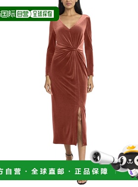 自营Maggy London Midi Dress - red 美国奥莱直发