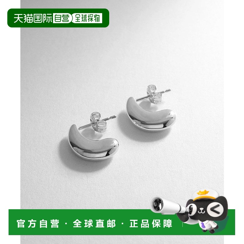 日潮跑腿Cocoshnik吊坠圈形耳环银色经典永恒时尚精致富有耳夹