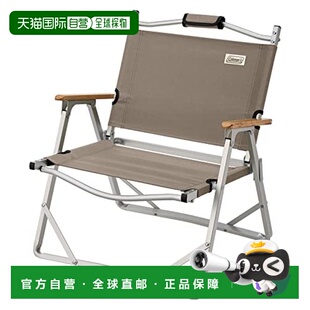 自营 Coleman 椅子 篝火折叠椅 灰米色 紧凑 户外 コンパクト