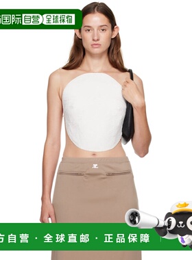 1h可退 香港直邮Courreges 女士 白色 Illusion Circle Lace 连体