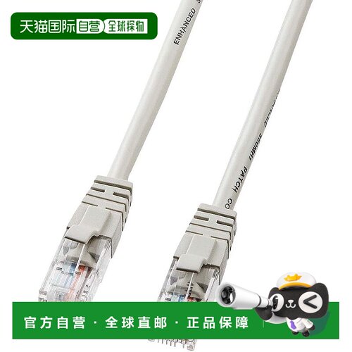【日本直邮】Sanwa山业 增强CAT5 LAN电缆 1m 浅灰 LKB5Y-01N