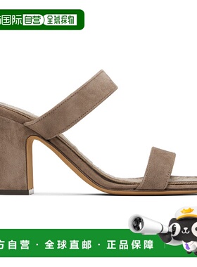 香港直邮THE ROW 女士凉鞋 F1595L221LTBR SS2025 棕色高跟鞋单鞋