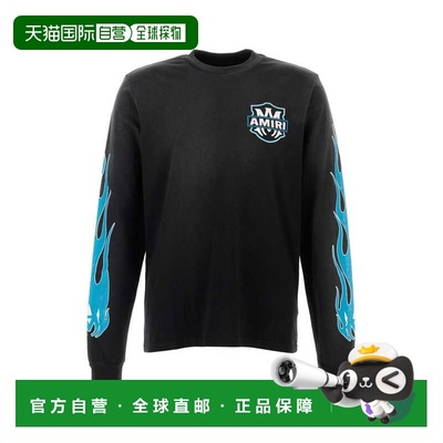 1h可退 香港直邮AMIRI 男士 石板色棉质T恤 AMTOJR1038 black黑色