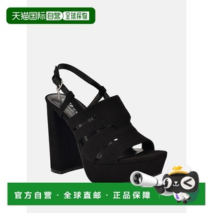 自营guessQueta Faux-Suede Platform Heels - black 001 美国奥