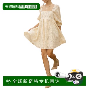 storia香草色钩针蕾丝婴儿娃娃迷你连衣裙 自营 美国奥莱直发
