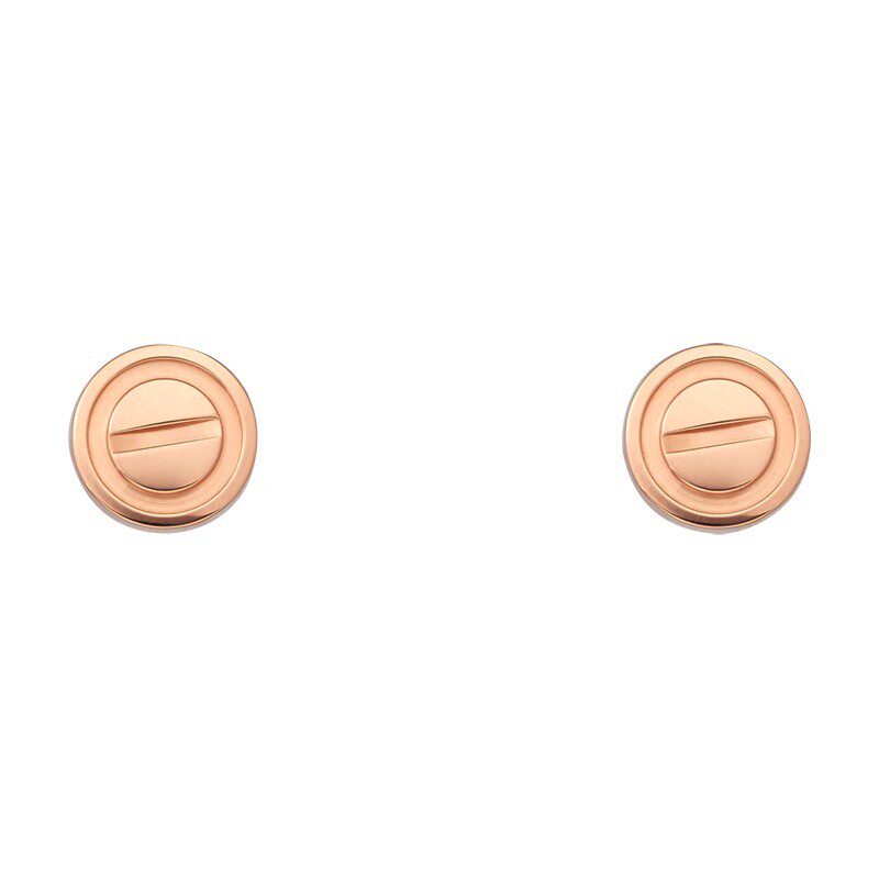 CARTIER/卡地亚 经典LOVE系列 18K金玫瑰金螺钉LOVE耳钉