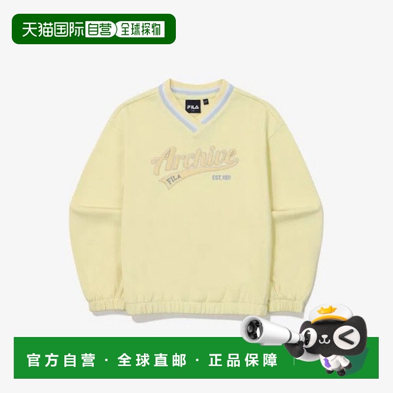 韩国直邮FILA M Wheela 儿童长袖 T 恤 KQC FK2POG3402F-PYE 校队