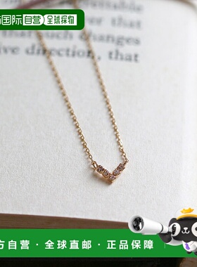 1h可退 日本直邮cui-cui K18 钻石 V型 吊坠项链 712790