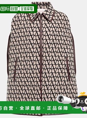 香港直邮valentino 华伦天奴 女士 Toile Iconographe 皮革边披肩
