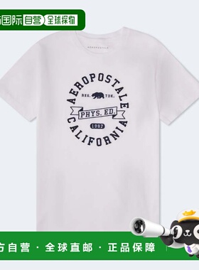 自营Aeropostale Cali Bear Applique Graphic Tee - bleach 美国