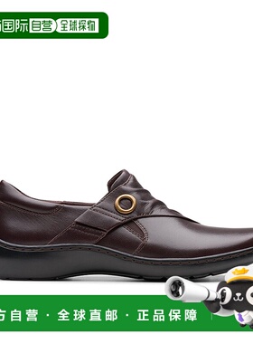 自营 Clarks Cora Aubrie棕色皮革-深棕色皮革 美国奥莱直发