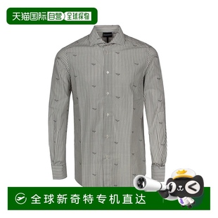 男士 襯衫 香港直郵EMPORIO 3D1C861K3LZF1H0GRAY ARMANI 1h可退