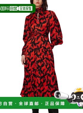 自营 Diane von Furstenberg Sai 连衣裙 - 红色 美国奥莱直发