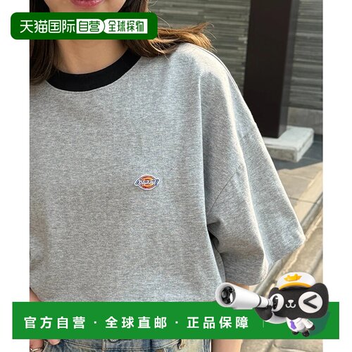 日本直邮Dickies 左胸刺绣徽章T恤 5222TTMDK2 灰色系其他