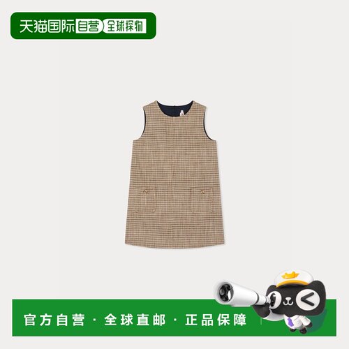欧洲直邮Bonpoint小樱桃 Jinette 千鸟格法兰绒连衣裙