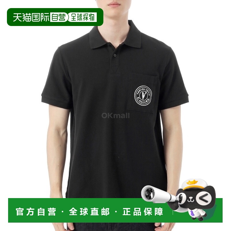 韩国直邮VERSACE 刺绣 V 字徽章 Polo 衫 (78GAGT01 CJ01T 899) /