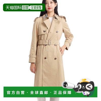 韩国直邮BURBERRY 长款可拆卸领华达呢风衣 (8091066) 外套博柏利