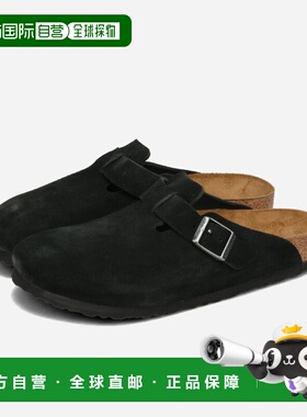 日本直邮BIRKENSTOCK BOSTON 绒面革凉鞋常规款男女黑色BKS-10271