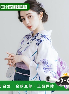 日本直邮Rocky Monroe 女士浴衣两件套装 花柄纯棉和服 [RK6854EW
