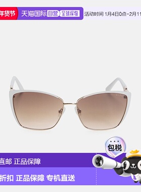 自营 guess链式金属猫眼太阳镜-白色/金色 美国奥莱直发